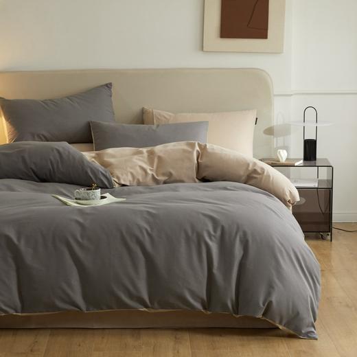 老米优品🎈muji代工厂《A类婴儿级 温暖磨毛四件套纯色长绒棉双拼款》全棉磨毛 四件套床品！秋冬款新疆长绒棉~ 商品图9