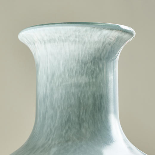 现代简约烟灰落地大件吊钟玻璃花瓶手工艺术大肚子马醉木样板房瓶 商品图9