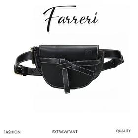 罗家 迷你21CM 新款字母宽肩带马鞍包