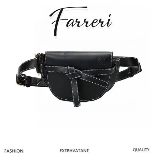 罗家 迷你21CM 新款字母宽肩带马鞍包 商品图0