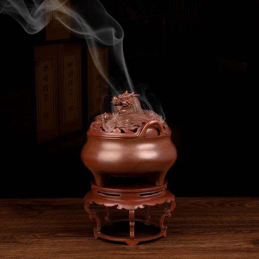 吉祥古法香炉 祥龙吐珠冲耳炉（遇龙丞祥系列） 商品图5