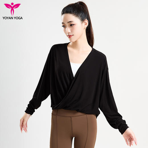 悠妍长袖瑜伽服外套CX24524 宽松慵懒运动休闲罩衫 商品图5