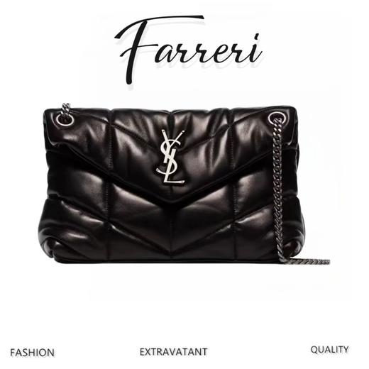 YL577476  LOULOU PUFFER 绗缝小羊皮包中号 商品图0