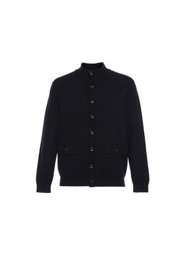 callisto黑色羊毛混纺针织开衫