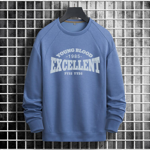 【新款DSK】大依优型大码印花长袖卫衣加肥加大肥佬休闲宽松透气上衣打底男士胖子 商品图0