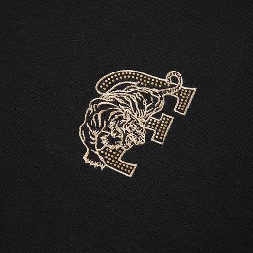 优品剪标秋季新款经典圆领精致刺绣套头卫衣男A0568  红色黑色 商品图4