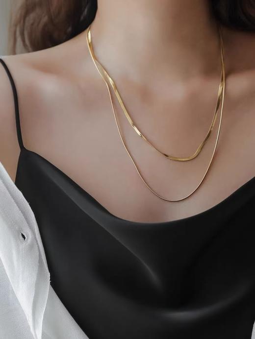 独家定制极简双层蛇骨链 ‫工艺编织 高冷姐姐拉满 商品图7