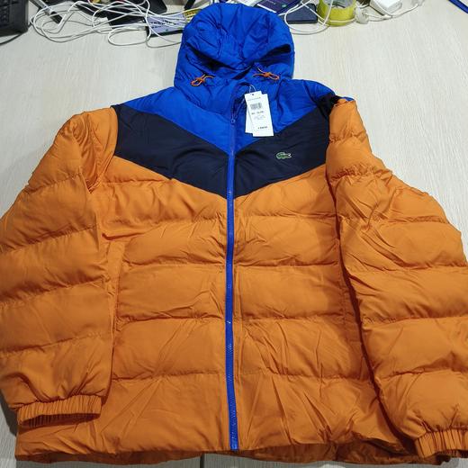 瑕疵Lacoste/法国鳄鱼 男士新款拼色连帽休闲长袖棉服外套 商品图0