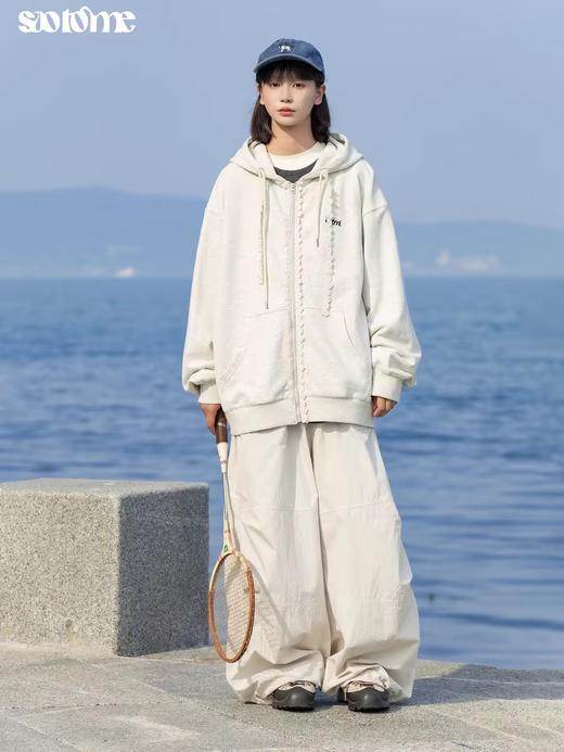 早乙女惠子saotome/STMWT243188/蕾丝花边连帽开衫 商品图0