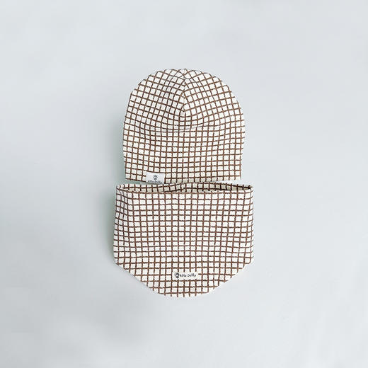 秋冬季棉质宝宝套头帽围脖套装 透气吸汗儿童帽子围巾两件套 商品图6