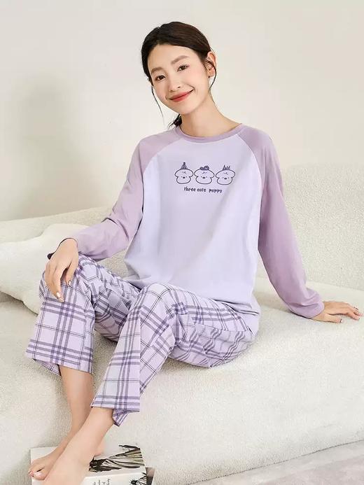 康妮雅女式长袖长裤套头套装 商品图3