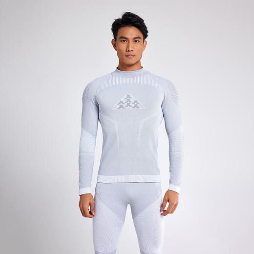 Leorrey/乐拉中领撞色科技感高弹柔软舒适滑雪内搭男士运动套装 商品图2