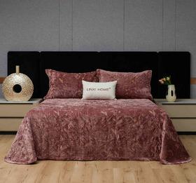 绒毯子迷迭香床盖三件套230*250