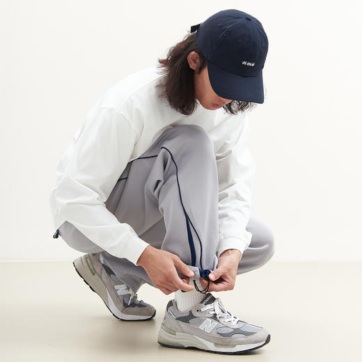 吃茶去chichaqu2024宽松复古宽松运动长裤撞色训练城市街头百搭 商品图5