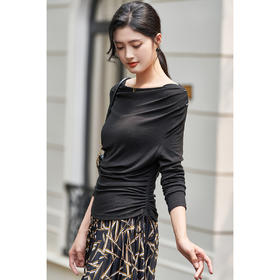 剩S/XXL 【轻熟御姐风T恤女】2026春韩系氛围感女主穿搭气质显瘦上衣5Z24CT1934