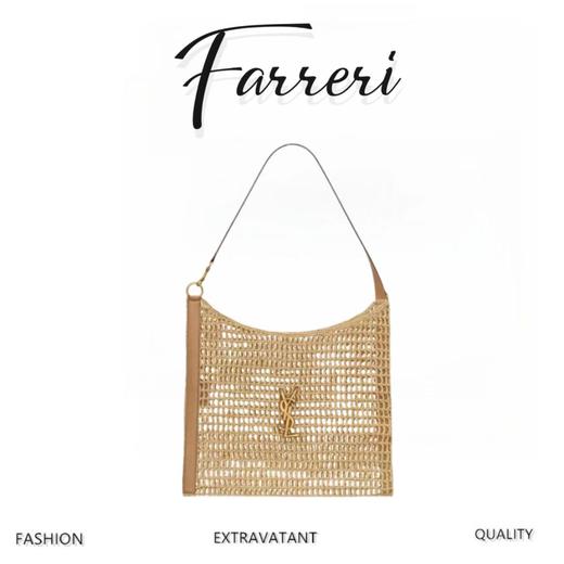 杨树林   拉菲草植鞣皮革 手提单肩包 商品图0