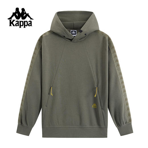 Kappa卡帕背靠背连帽运动卫衣秋季新款针织套头衫宽松长袖上衣男K0E72MT61 商品图0