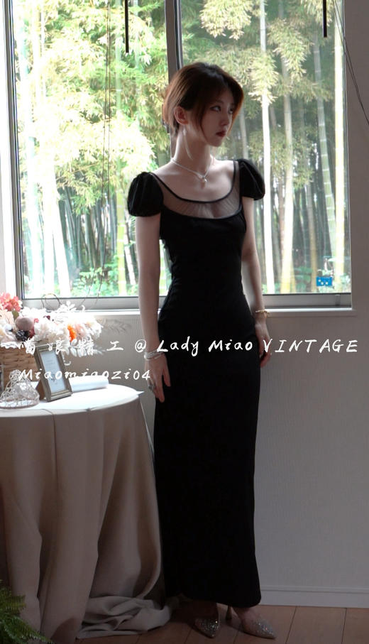 #1409【复团】喵娘精工@1409_M71《馥郁午夜》Nicole Kidman黑色优帝政款礼服连衣裙 商品图7