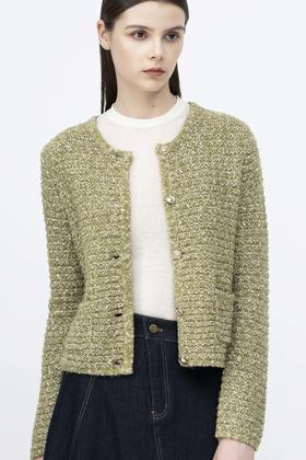 CARA BLUE 气质香风针织开衫