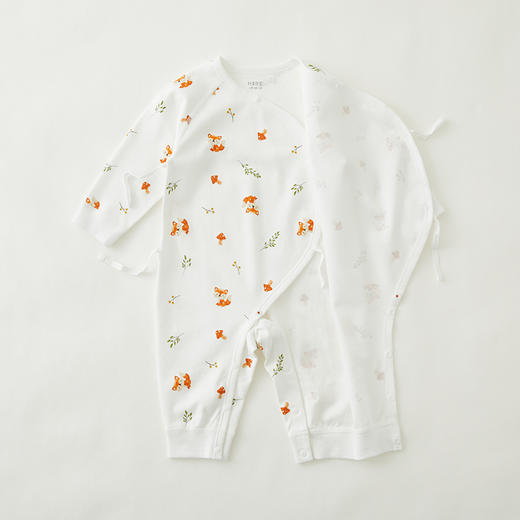 怡比狐狸和蘑菇长袖系带哈衣HY24AUN012咖绿色调（52#-66#） 商品图10