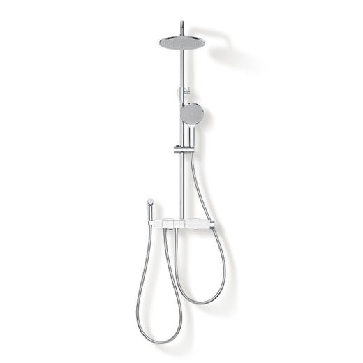 海尔（Haier）淋浴花洒套装 四功能钢琴按键淋浴器可升降调节除垢花洒SL5426 商品图0