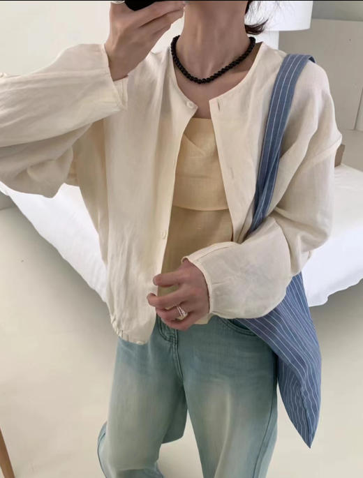 老米优品🎈5天。春的笔触。篙品质  韩国1：1 定制 ❤ 《100%苎麻 短外套》  刻在基因里的松弛！内里来去缝工艺。WT240905A 商品图5