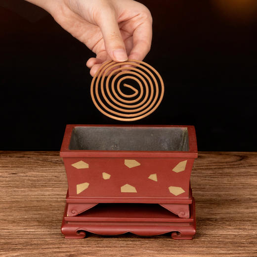 吉祥古法香炉 带座台几熏炉 商品图7