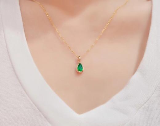 18k金祖母绿吊坠1卡拉 商品图4