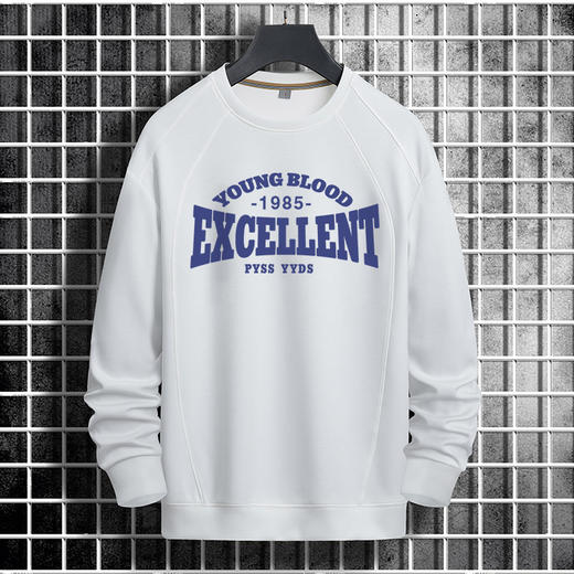 【新款DSK】大依优型大码印花长袖卫衣加肥加大肥佬休闲宽松透气上衣打底男士胖子 商品图3