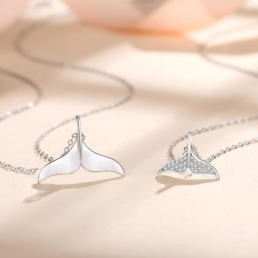 【余生有你】S925银美人鱼鱼尾情侣项链【JHY-N000872B】 商品图1