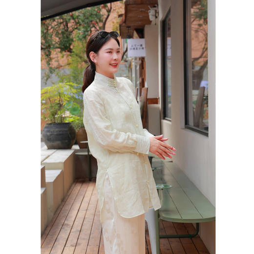 【线上专属】新中式衬衣（24810965-若芽） 商品图1