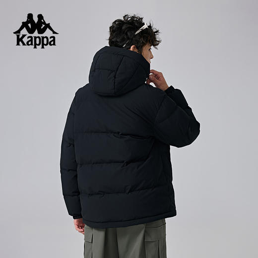 Kappa卡帕背靠背保暖羽绒服男2024新款户外连帽上衣运动外套男款K0E72YY01D 商品图3