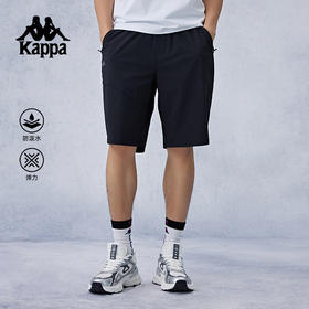 Kappa卡帕背靠背防泼水弹力跑步运动短裤男士美式球裤训练五分裤K0E52DY40