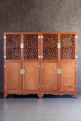 红桥红  家具严选  缅甸花梨（大果紫檀）【197 冰裂纹 方角柜】