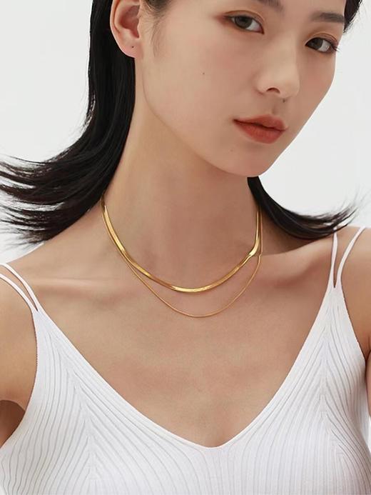 独家定制极简双层蛇骨链 ‫工艺编织 高冷姐姐拉满 商品图0