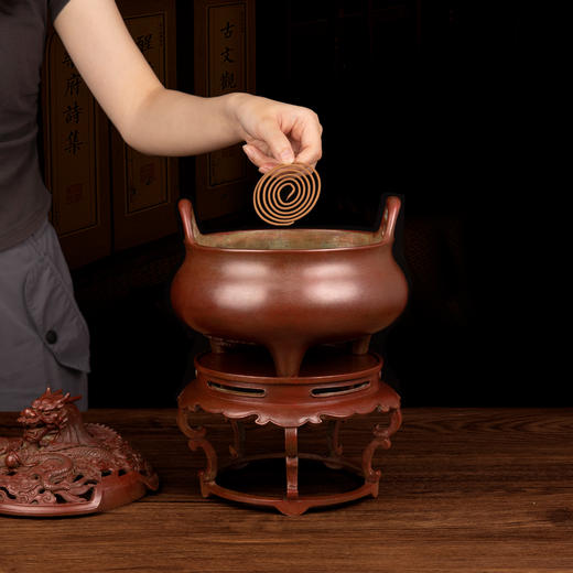 吉祥古法香炉 祥龙吐珠冲耳炉（遇龙丞祥系列） 商品图7