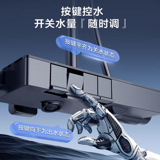 海尔（Haier）家用淋浴花洒全套装 钢琴按键增压喷头除垢数显大置物SL5427 商品图3