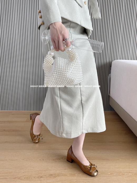 新品女士拼接头粗跟百搭小清新单鞋689B43511（W） 商品图5