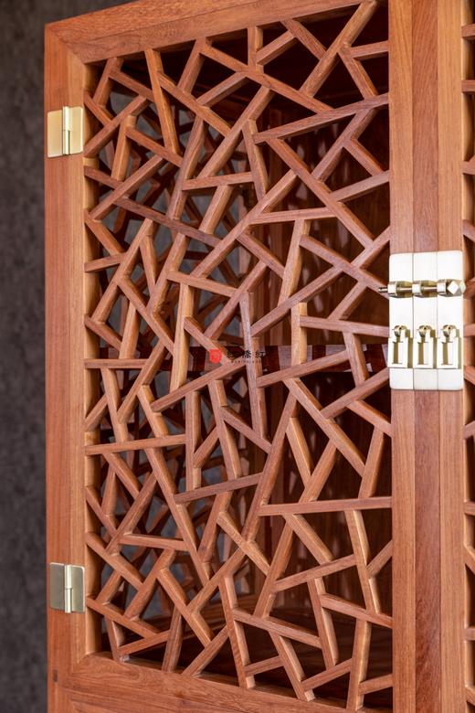 红桥红  家具严选  缅甸花梨（大果紫檀）【197 冰裂纹 方角柜】 商品图4