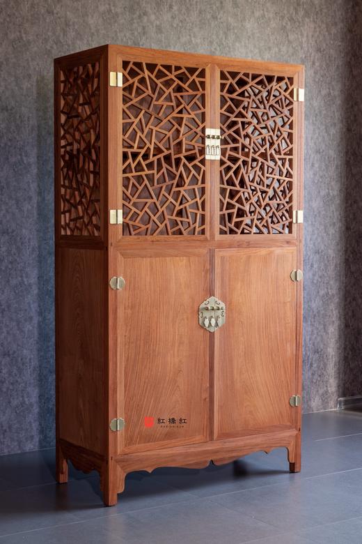 红桥红  家具严选  缅甸花梨（大果紫檀）【197 冰裂纹 方角柜】 商品图3