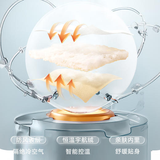 i-baby棉感三防V领宇航绒儿童恒温马甲男童秋冬夹棉女童内搭外穿外套 商品图2