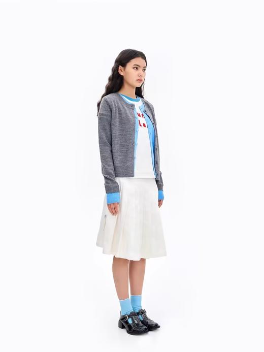 heris/H41104/知识分子灰蓝 假两件羊毛针织开衫 商品图3