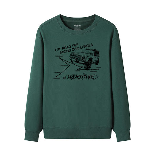 自由基地秋冬新款圆领卫衣途乐怀旧越野车印花设计图案团队队服饰 NMT-2178 商品图6