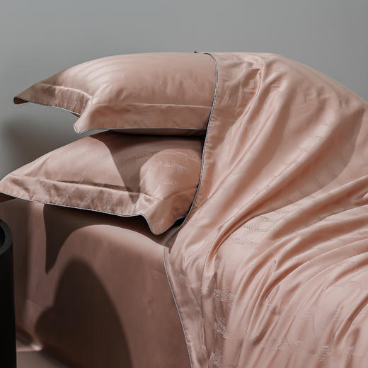 60S长绒棉全棉四件套纯色大提花 律-黎莎粉 商品图5