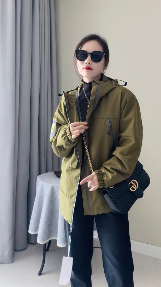 雪山原版面料暗格纹男女同款冲锋衣夹克防风外套 商品图2