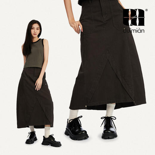 对面duimian半身裙螺母钉伞裙 商品图0