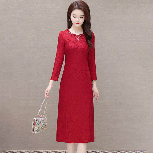 时尚气质，纯色连衣裙QYM-LRX-JDN9902-Y 商品图0