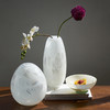 简约创意渐变斑纹猫爪花瓶客厅餐桌鲜花玄关白色小口玻璃家居装饰 商品缩略图2