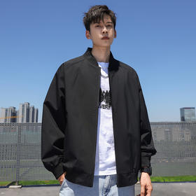 半身缘男装 秋季棒球领宽松简约百搭棒球服夹克2406