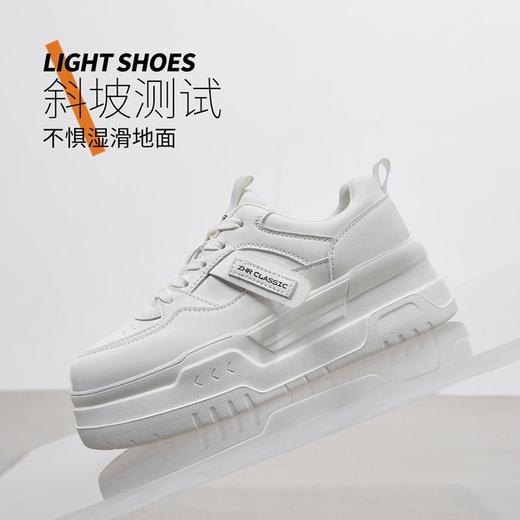 ZHR则则厚底小白鞋女2024夏季新款增高百搭运动休闲鞋软底板鞋女 商品图3